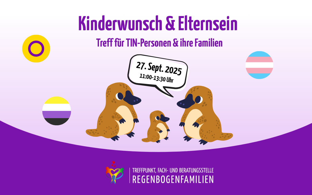Kinderwunsch & Elternsein – Treff für TIN Personen und ihre Familien Sepember 2025